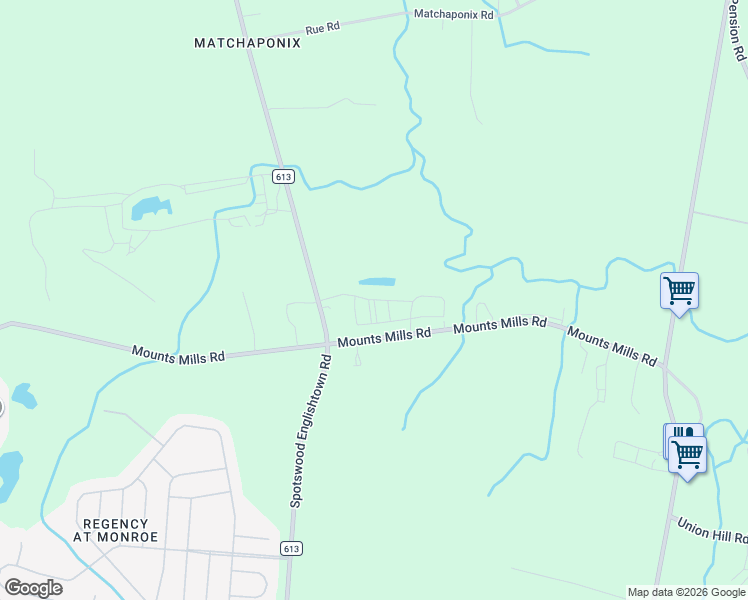 map of restaurants, bars, coffee shops, grocery stores, and more near 641 Spotswood Englishtown Road in Monroe Township