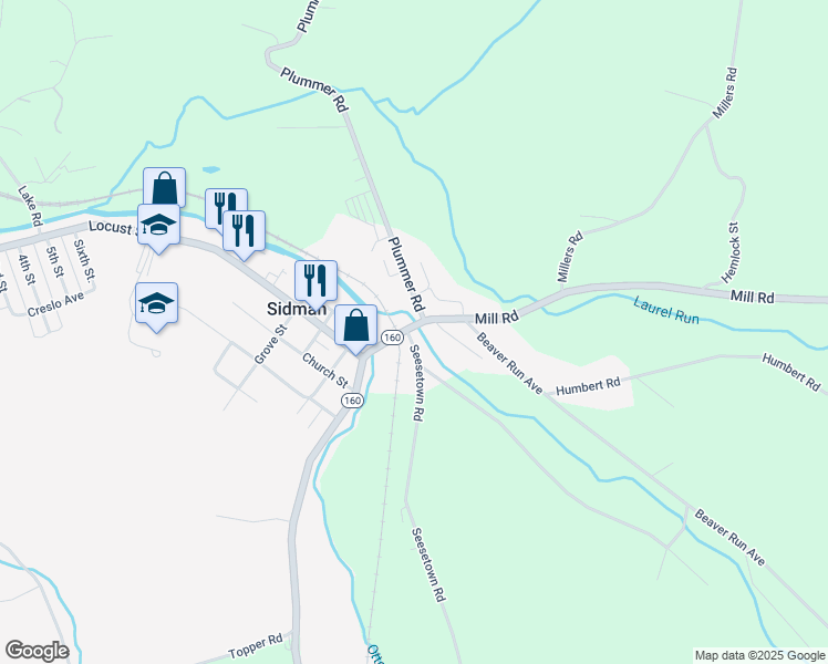 map of restaurants, bars, coffee shops, grocery stores, and more near State Highway 869 in St. Michael-Sidman
