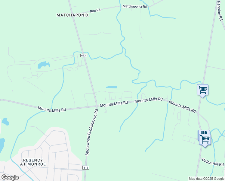 map of restaurants, bars, coffee shops, grocery stores, and more near 641 Spotswood Englishtown Road in Monroe Township