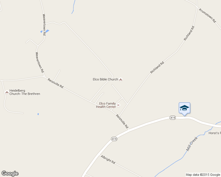 map of restaurants, bars, coffee shops, grocery stores, and more near 7 Howam Street in Myerstown