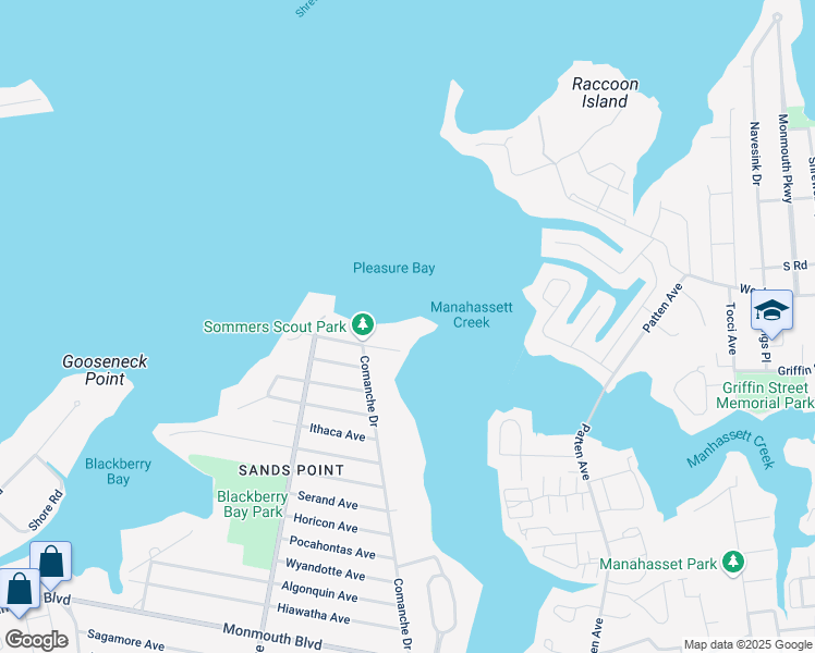 map of restaurants, bars, coffee shops, grocery stores, and more near 3 Pocano Avenue in Oceanport