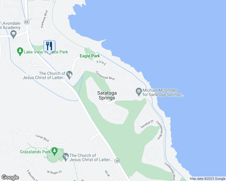 map of restaurants, bars, coffee shops, grocery stores, and more near 212 East Green Court in Saratoga Springs