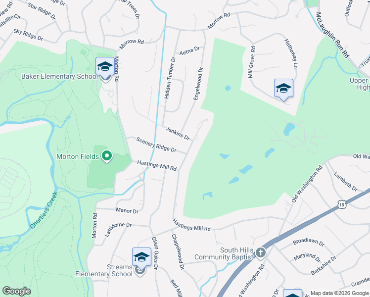 map of restaurants, bars, coffee shops, grocery stores, and more near 2363 Golfview Drive in Pittsburgh