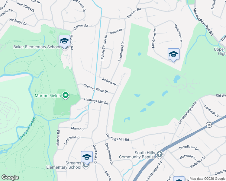 map of restaurants, bars, coffee shops, grocery stores, and more near 2363 Golfview Drive in Pittsburgh
