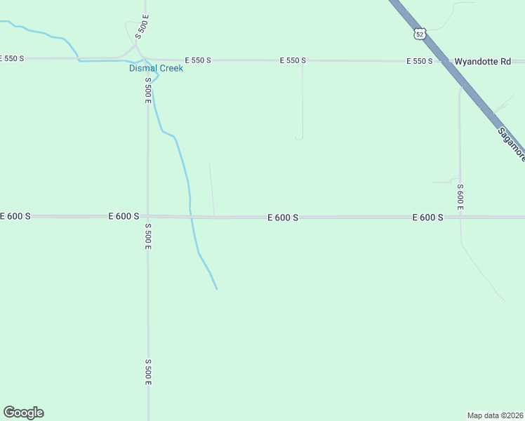 map of restaurants, bars, coffee shops, grocery stores, and more near 5233-5497 East 600 South in Lafayette
