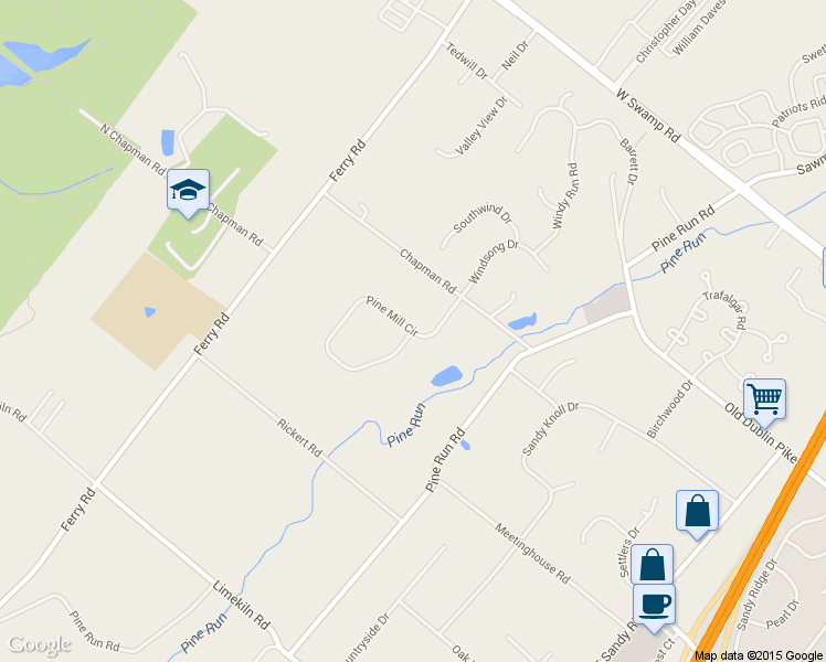 map of restaurants, bars, coffee shops, grocery stores, and more near 35 Pine Mill Circle in Doylestown