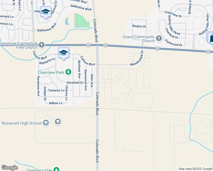 map of restaurants, bars, coffee shops, grocery stores, and more near in Johnstown
