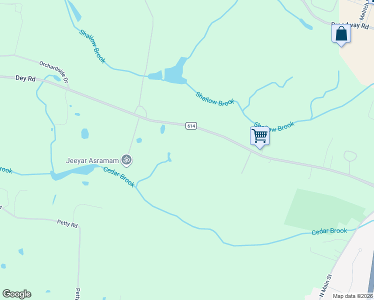 map of restaurants, bars, coffee shops, grocery stores, and more near 222 Dey Road in Cranbury Township