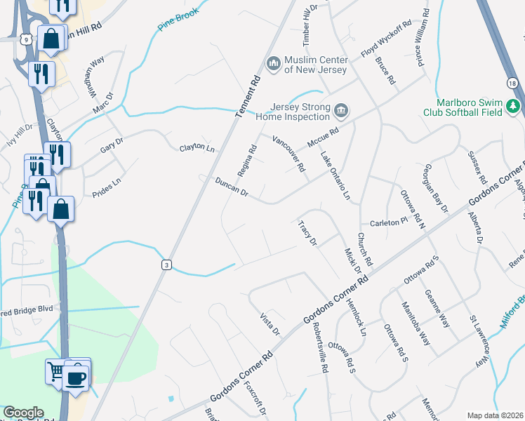 map of restaurants, bars, coffee shops, grocery stores, and more near 2 Stetson Place in Marlboro