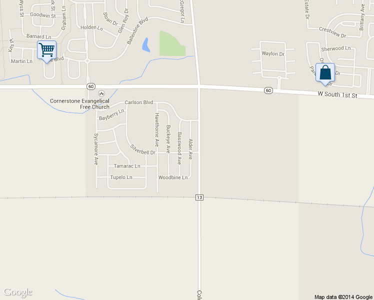 map of restaurants, bars, coffee shops, grocery stores, and more near 264 Alder Avenue in Johnstown