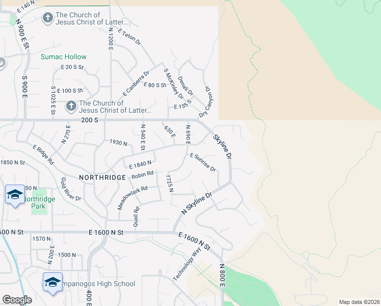 map of restaurants, bars, coffee shops, grocery stores, and more near 698 Heather Road in Orem