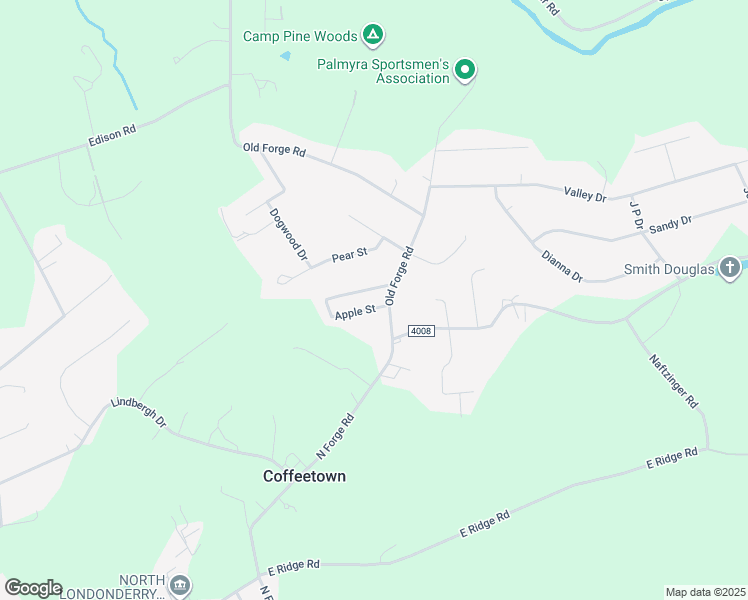 map of restaurants, bars, coffee shops, grocery stores, and more near 3 Apple Street in Annville