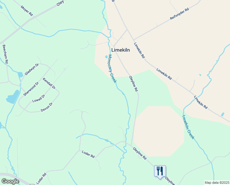 map of restaurants, bars, coffee shops, grocery stores, and more near 640 Oleyline Road in Douglassville