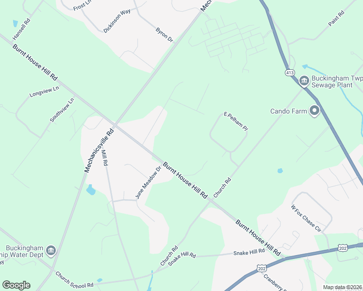 map of restaurants, bars, coffee shops, grocery stores, and more near 3111 Burnt House Hill Road in Doylestown
