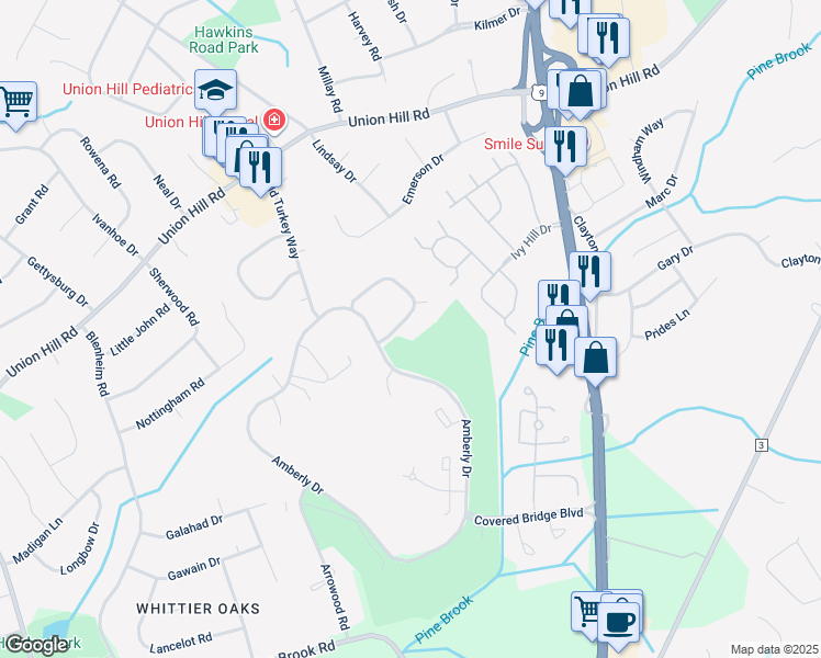 map of restaurants, bars, coffee shops, grocery stores, and more near 34 Meadow Green Circle in Manalapan Township