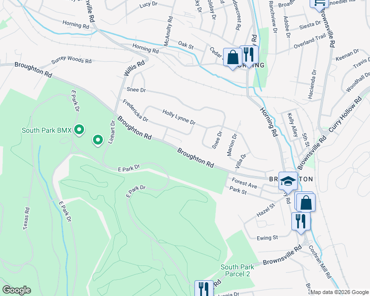 map of restaurants, bars, coffee shops, grocery stores, and more near 979 Broughton Road in Pittsburgh