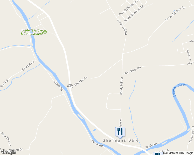 map of restaurants, bars, coffee shops, grocery stores, and more near 81 Old Mill Road in Shermans Dale