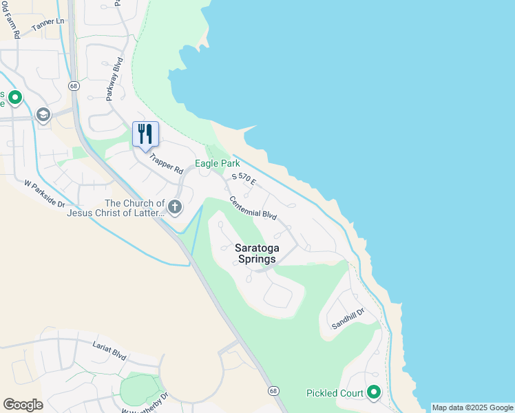 map of restaurants, bars, coffee shops, grocery stores, and more near 262 East Bennett Lane in Saratoga Springs