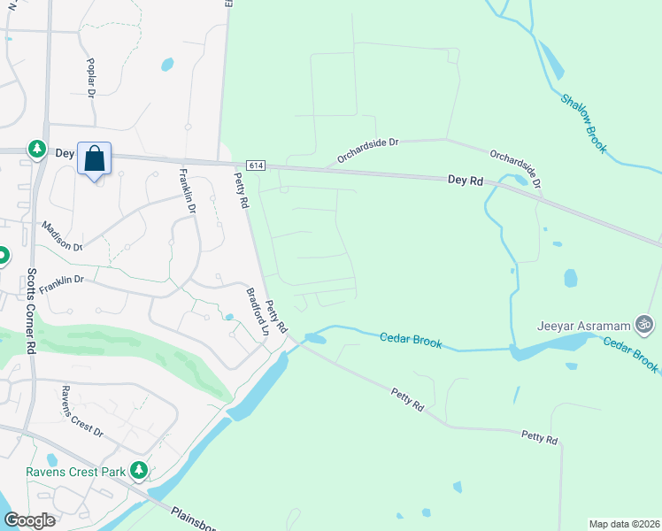 map of restaurants, bars, coffee shops, grocery stores, and more near in Cranbury