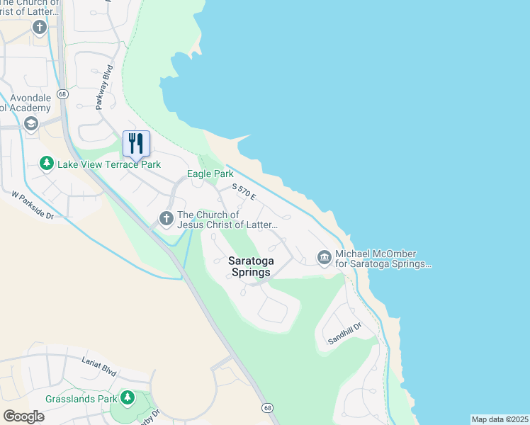 map of restaurants, bars, coffee shops, grocery stores, and more near 277 East Bennett Lane in Saratoga Springs