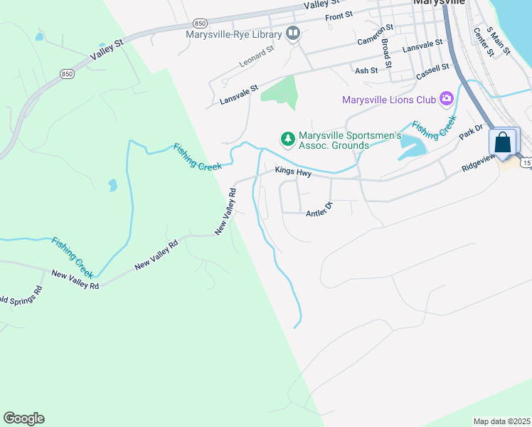 map of restaurants, bars, coffee shops, grocery stores, and more near 398 Kings Highway in Marysville