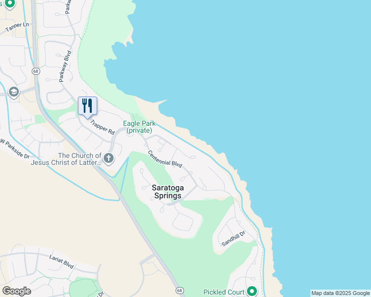 map of restaurants, bars, coffee shops, grocery stores, and more near 1632 South Wiltshire Lane in Saratoga Springs