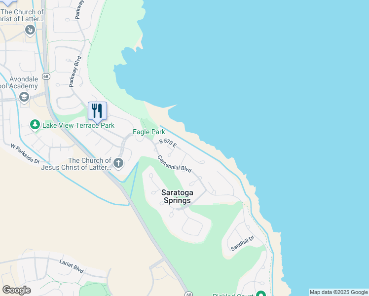 map of restaurants, bars, coffee shops, grocery stores, and more near 1602 South Wiltshire Lane in Saratoga Springs
