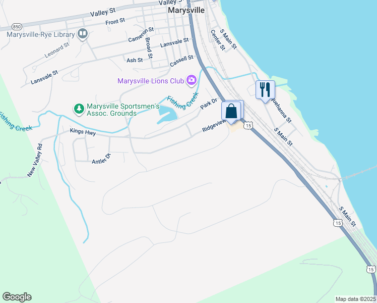 map of restaurants, bars, coffee shops, grocery stores, and more near 206 Ridgeview Drive in Marysville