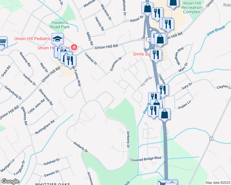 map of restaurants, bars, coffee shops, grocery stores, and more near 29 Meadow Green Circle in Manalapan Township