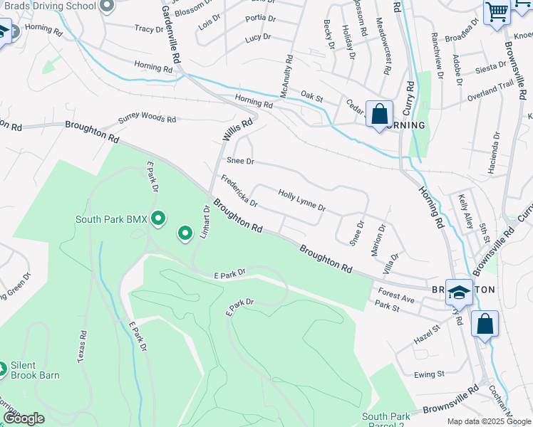 map of restaurants, bars, coffee shops, grocery stores, and more near 916 Fredericka Drive in Pittsburgh