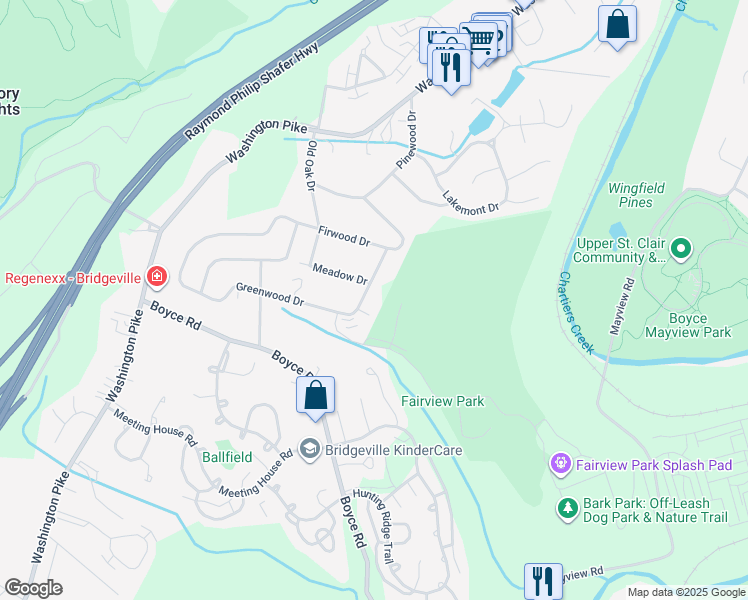 map of restaurants, bars, coffee shops, grocery stores, and more near 110 Greenwood Drive in Bridgeville