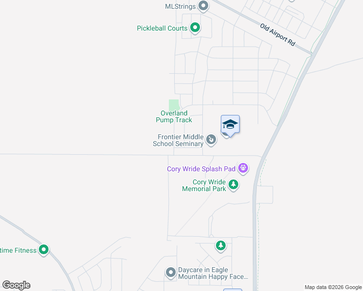 map of restaurants, bars, coffee shops, grocery stores, and more near 1238 East Burkhill Drive in Eagle Mountain