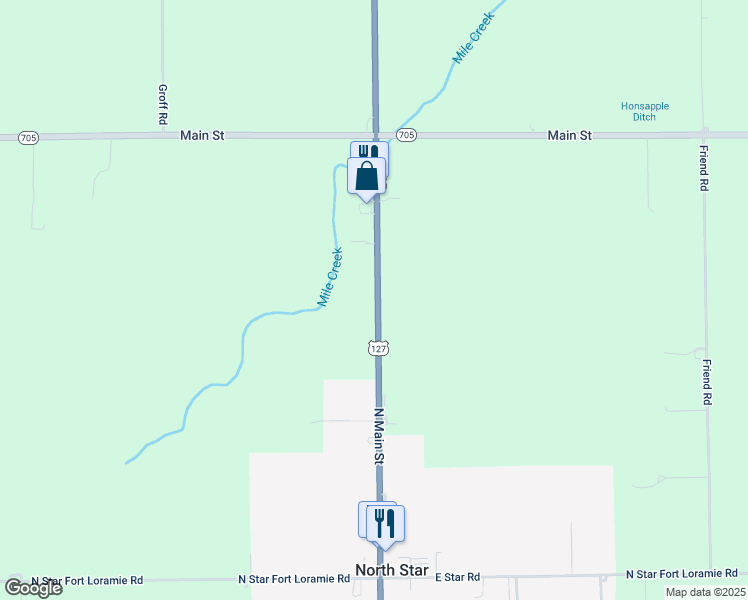 map of restaurants, bars, coffee shops, grocery stores, and more near 14330 U.S. 127 in New Weston