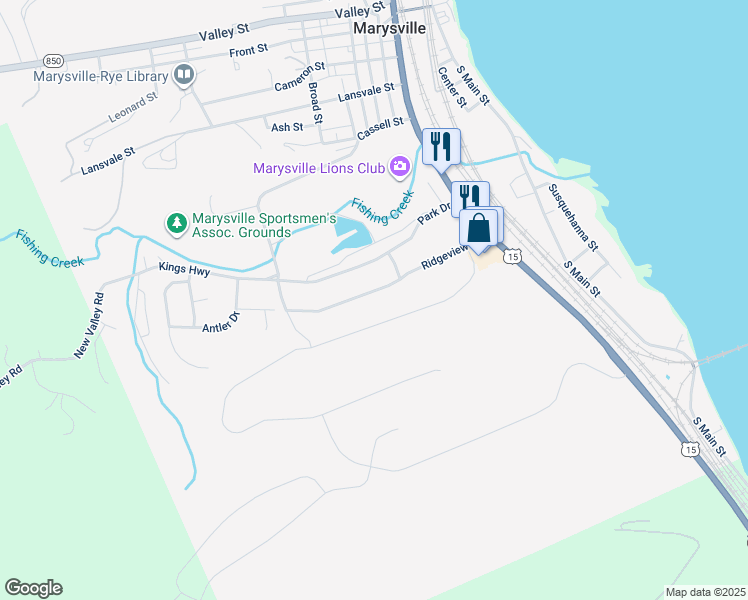 map of restaurants, bars, coffee shops, grocery stores, and more near 206 Ridgeview Drive in Marysville