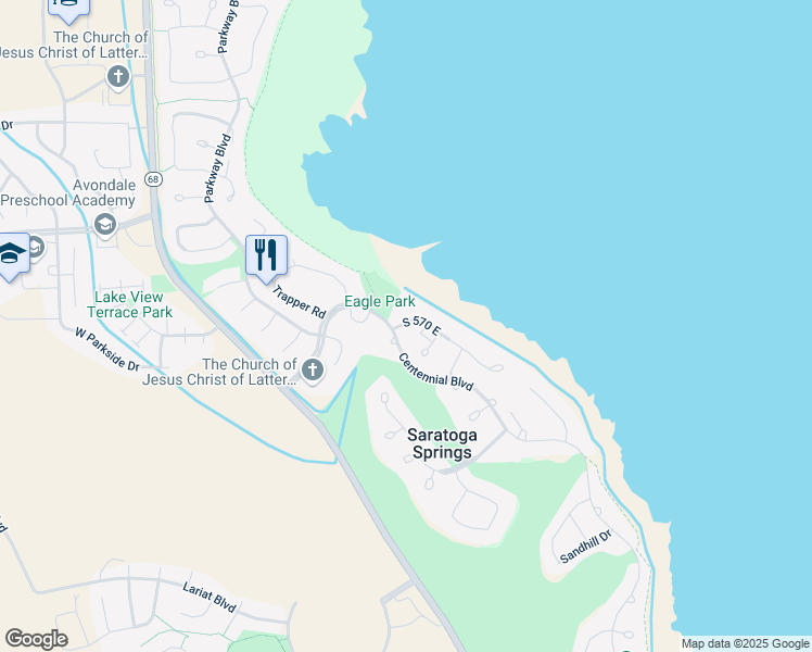 map of restaurants, bars, coffee shops, grocery stores, and more near 277 East Bennett Lane in Saratoga Springs
