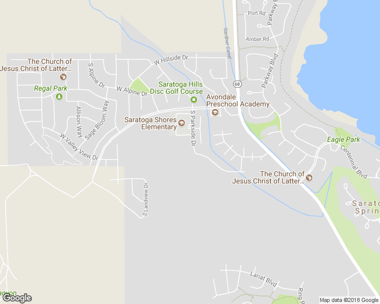 map of restaurants, bars, coffee shops, grocery stores, and more near 197 West Parkside Drive in Saratoga Springs