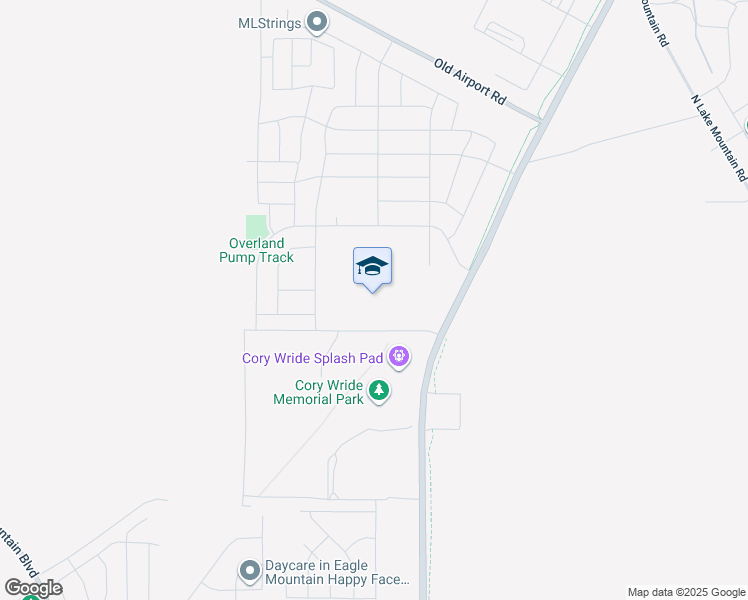 map of restaurants, bars, coffee shops, grocery stores, and more near 1427 Mid Valley Road in Eagle Mountain