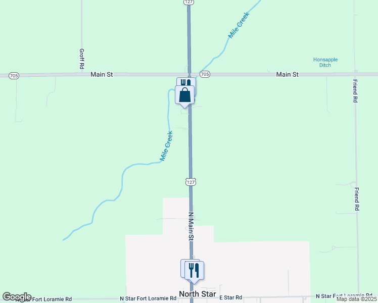 map of restaurants, bars, coffee shops, grocery stores, and more near 14330 U.S. 127 in New Weston