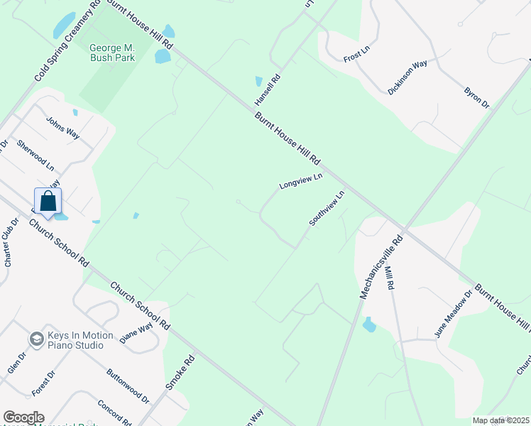 map of restaurants, bars, coffee shops, grocery stores, and more near 4365 Longview Lane in Doylestown