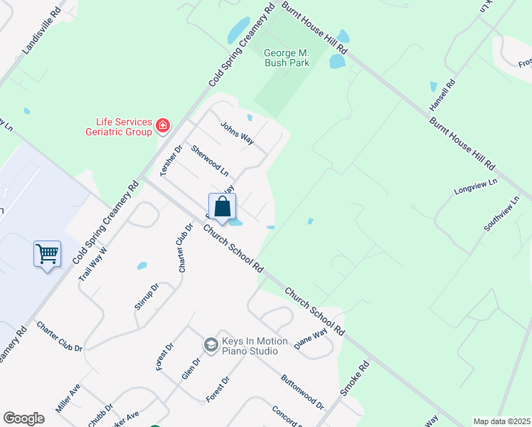 map of restaurants, bars, coffee shops, grocery stores, and more near 4171 Hilltop Circle in Doylestown
