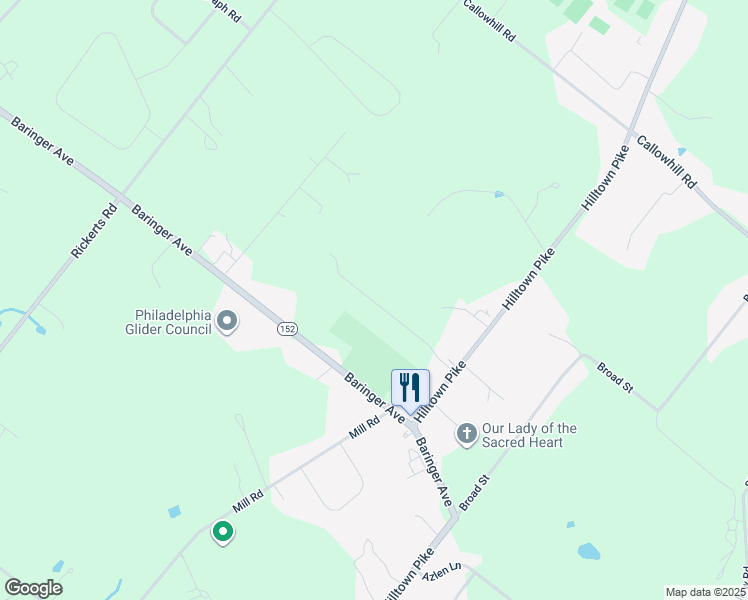 map of restaurants, bars, coffee shops, grocery stores, and more near 2034 Hilltown Pike in Perkasie