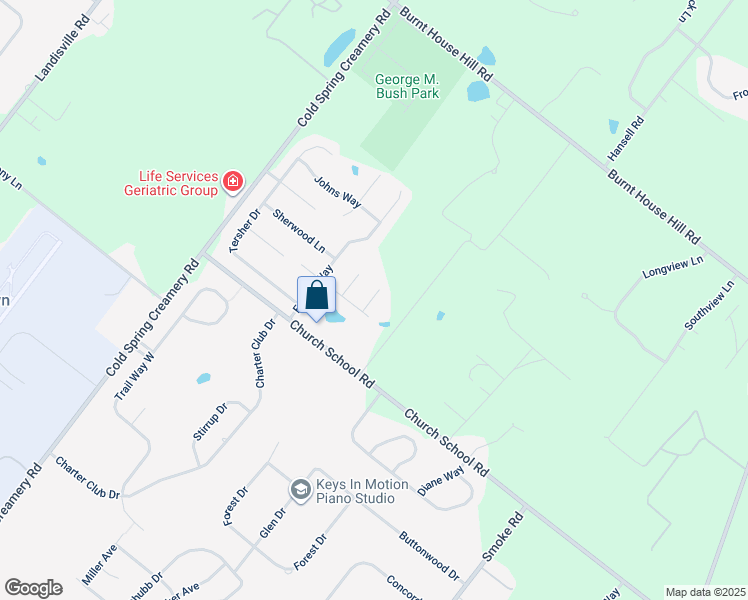 map of restaurants, bars, coffee shops, grocery stores, and more near 4161 Hilltop Circle in Doylestown