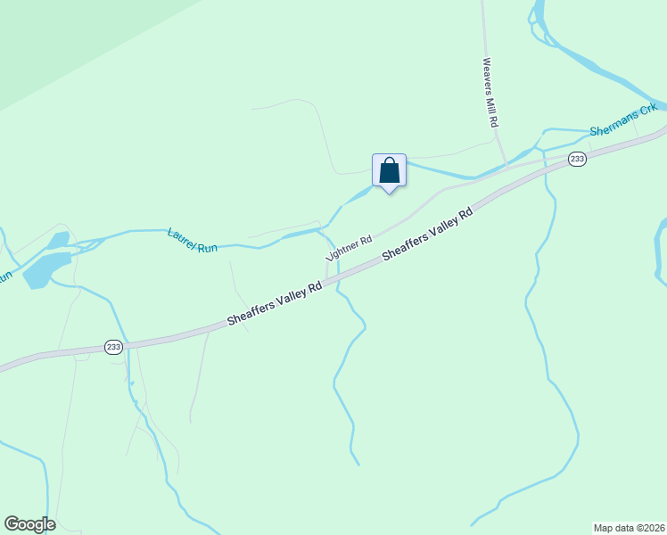 map of restaurants, bars, coffee shops, grocery stores, and more near 243 Lightner Road in Landisburg