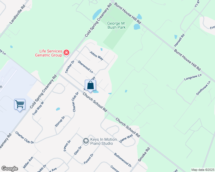 map of restaurants, bars, coffee shops, grocery stores, and more near 4171 Hilltop Circle in Doylestown