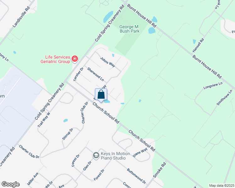 map of restaurants, bars, coffee shops, grocery stores, and more near 4160 Hilltop Circle in Doylestown