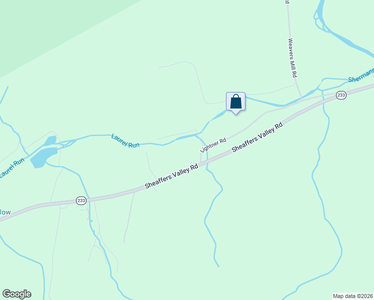 map of restaurants, bars, coffee shops, grocery stores, and more near 243 Lightner Road in Landisburg