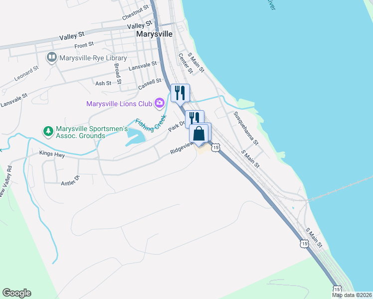 map of restaurants, bars, coffee shops, grocery stores, and more near 116 Ridgeview Drive in Marysville