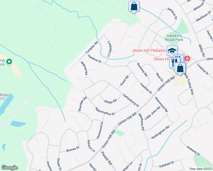 map of restaurants, bars, coffee shops, grocery stores, and more near 30 Gettysburg Drive in Manalapan Township