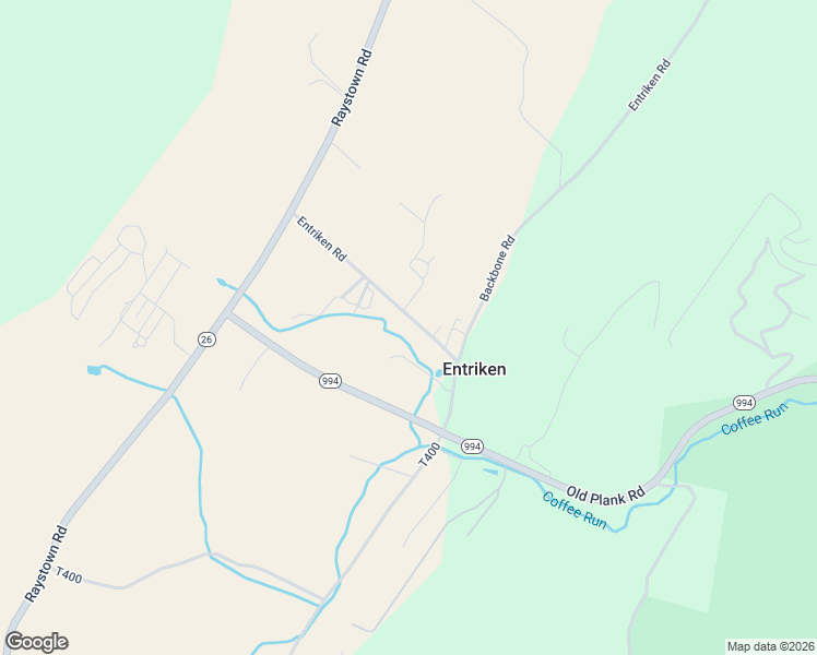 map of restaurants, bars, coffee shops, grocery stores, and more near Entriken Road in Huntingdon