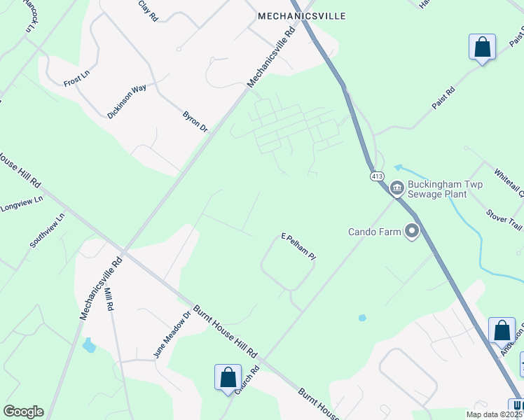 map of restaurants, bars, coffee shops, grocery stores, and more near 4713 Hampton Drive in Doylestown